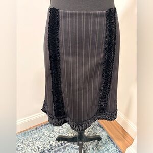 Nanette Lepore Black Textured Pencil Skirt